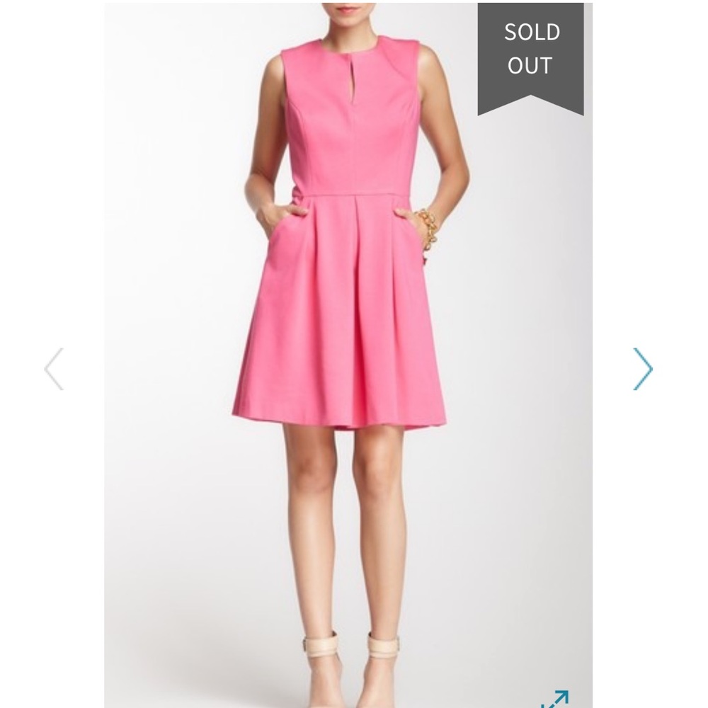 Trina Turk Sunnie Ponte pleated dress (pockets!) - Picture 2 of 3